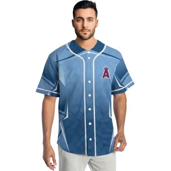 customized los angeles angels wavy flow blue jersey fashion forward