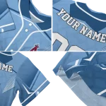 customized los angeles angels wavy flow blue jersey best selling