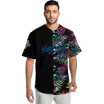 customized los angeles dodgers palm leaf black jersey best selling