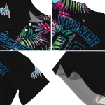 customized los angeles dodgers palm leaf black jersey best selling