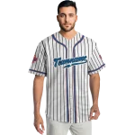 customized los angeles dodgers pinstripe lines white jersey best selling