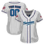 customized los angeles dodgers pinstripe lines white jersey best selling