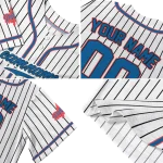 customized los angeles dodgers pinstripe lines white jersey best selling