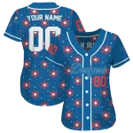 customized los angeles dodgers snowflake festive blue jersey best selling