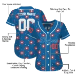 customized los angeles dodgers snowflake festive blue jersey best selling