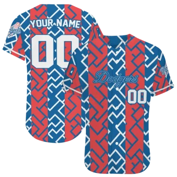 customized los angeles dodgers squares grid blue jersey best selling