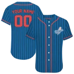 customized los angeles dodgers stripe pattern blue jersey best selling