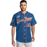 customized los angeles dodgers vertical stripes blue jersey best selling
