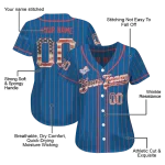 customized los angeles dodgers vertical stripes blue jersey best selling