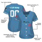 customized miami marlins chevron interlock blue jersey best selling