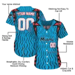 customized miami marlins chevron rhythm blue jersey best selling