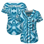 customized miami marlins psychedelic curves blue jersey best selling