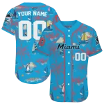 customized miami marlins sailboat island blue jersey best selling