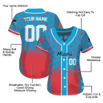 customized miami marlins star burst red jersey best selling