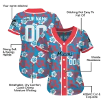 customized miami marlins tropical hibiscus red jersey best selling