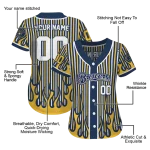 customized milwaukee brewers blazing stripes navy blue jersey best selling