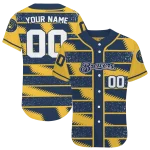 customized milwaukee brewers edgy stripes navy blue jersey best selling