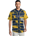 customized milwaukee brewers edgy stripes navy blue jersey best selling