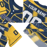customized milwaukee brewers edgy stripes navy blue jersey best selling