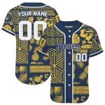 customized milwaukee brewers pineapple palm geo navy blue jersey best selling