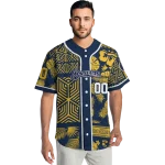 customized milwaukee brewers pineapple palm geo navy blue jersey best selling