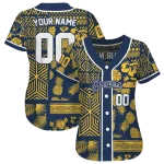 customized milwaukee brewers pineapple palm geo navy blue jersey best selling