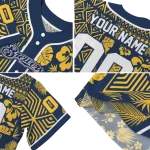 customized milwaukee brewers pineapple palm geo navy blue jersey best selling