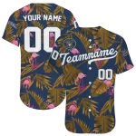 customized milwaukee brewers tropical flamingo navy blue jersey best selling
