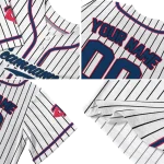 customized minnesota twins pinstripe lines white jersey best selling