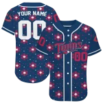 customized minnesota twins snowflake festive navy jersey best selling