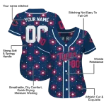 customized minnesota twins snowflake festive navy jersey best selling
