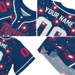 customized minnesota twins snowflake festive navy jersey best selling