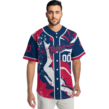 customized minnesota twins splash swirl navy jersey fashion forward
