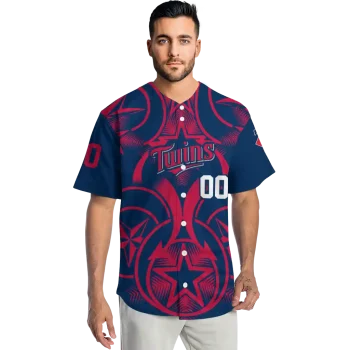 customized minnesota twins star circle navy jersey fashion forward