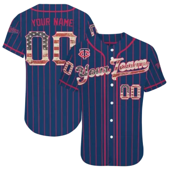 customized minnesota twins vertical stripes navy jersey best selling