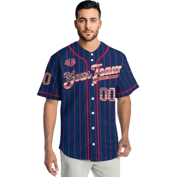 customized minnesota twins vertical stripes navy jersey fashion forward