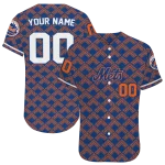 customized new york mets chevron interlock blue jersey best selling