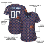 customized new york mets chevron interlock blue jersey best selling