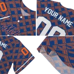 customized new york mets chevron interlock blue jersey best selling