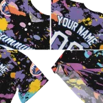 customized new york mets paint splatter black jersey best selling