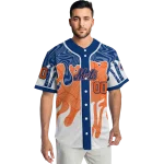 customized new york mets pattern drip blue white jersey best selling