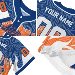 customized new york mets pattern drip blue white jersey best selling