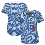 customized new york mets psychedelic curves blue jersey best selling
