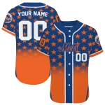customized new york mets star burst orange jersey best selling