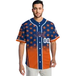 customized new york mets star burst orange jersey best selling