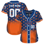 customized new york mets star burst orange jersey best selling