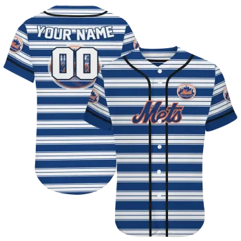 customized new york mets stripe layers blue white jersey best selling