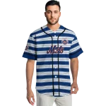 customized new york mets stripe layers blue white jersey best selling
