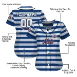 customized new york mets stripe layers blue white jersey best selling