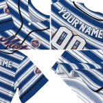 customized new york mets stripe layers blue white jersey best selling